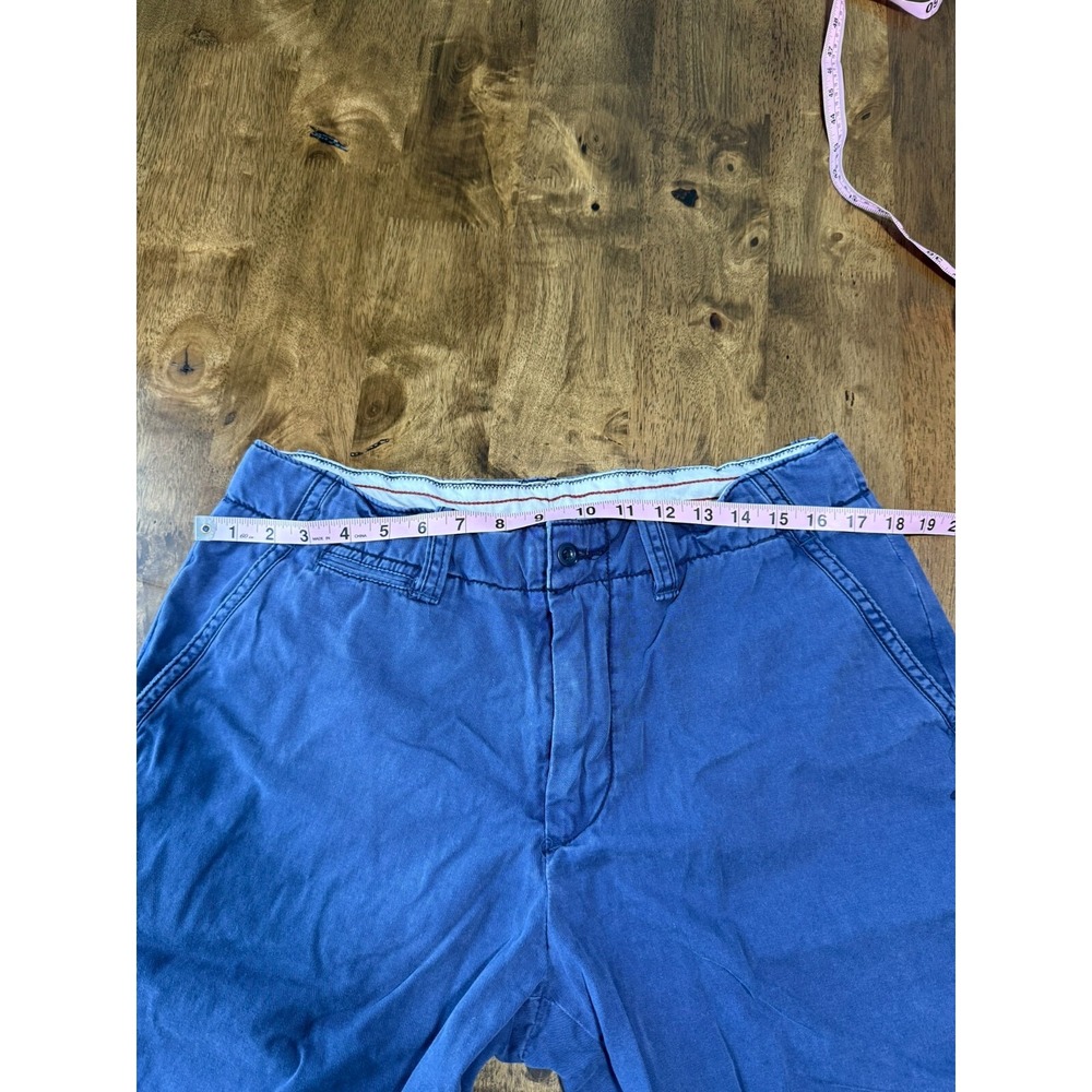 EUC Mens Polo Ralph Lauren blue chino flat front shorts cotton drawstring SZ 33 - Picture 11 of 12